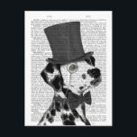 Dalmatian, Formal Hound and Hat Postcard<br><div class="desc">Dalmatian,  Formal Hound and Hat by FabFunky. Features a dapper dalmation wearing a fun tophat and monocle. | 191418D</div>