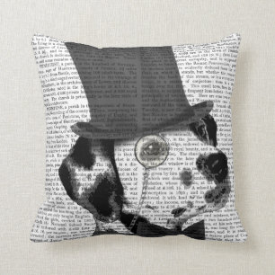 Dalmatian, Formal Hound and Hat Throw Pillow