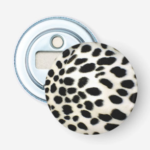 Dalmatian Fur Customize Texture Black and White Bottle Opener