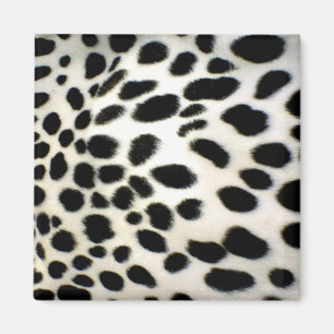 Dalmatian Fur Customize Texture Black and White Magnet