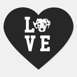 Dalmatian Gift Dalmatian Lover Gift Heart Sticker