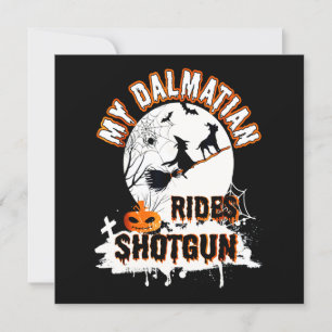 Dalmatian Gift   My Dalmatian Rides Shotgun Invitation