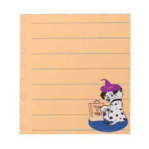 Dalmatian Goes Trick or Treat Notepad