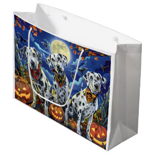 Dalmatian Halloween Spooky Large Gift Bag