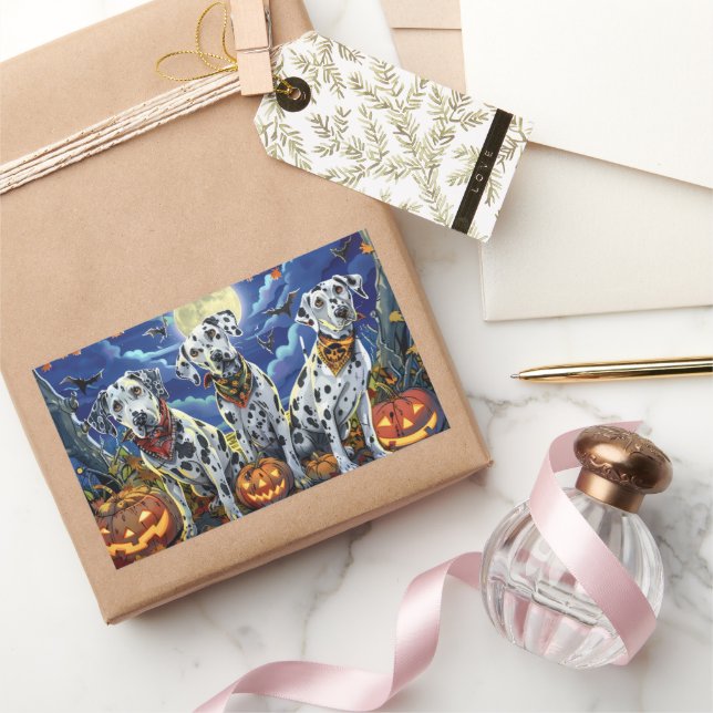 Dalmatian Halloween Spooky Sticker (Gifting)