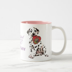 Dalmatian Heart Mom Two-Tone Coffee Mug