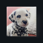 Dalmatian Heart Nose 2 Inch Square Button<br><div class="desc">You have my heart! | Avanti,  the Global Humour Brand™ has been entertaining the world with its Feel Good Funny greeting cards for over 40 years. Our characters live life to the fullest and celebrate the humour in everyday life.</div>