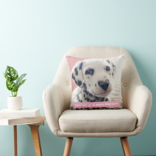 Dalmatian Heart Nose Throw Pillow