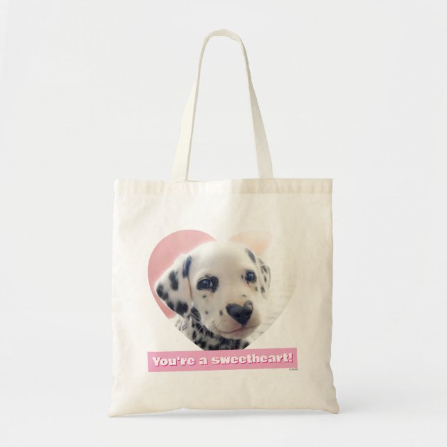 Dalmatian Heart Nose Tote Bag (Front)