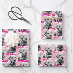 Dalmatian Heart Nose Wrapping Paper Sheet