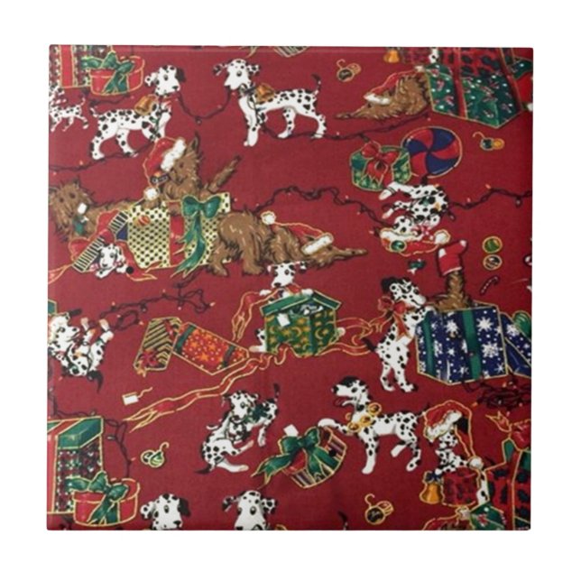 Dalmatian Holiday Print Tile (Front)