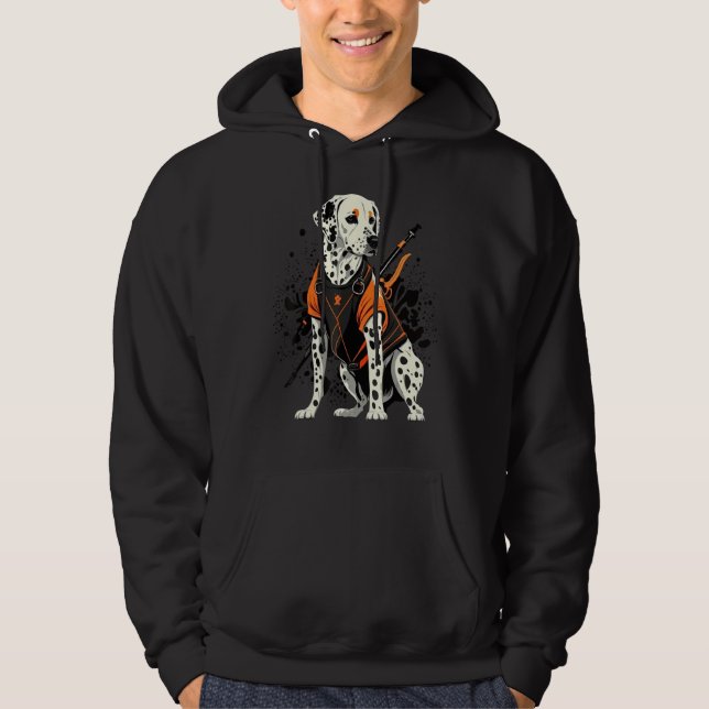 Dalmatian Hunter on Dalmatian Game Hunting Hoodie (Front)