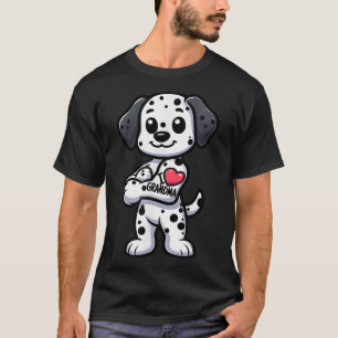 Dalmatian I Love Grandma Funny Dog Tattoo  T-Shirt