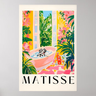 Dalmatian in Bathtub Art Print Matisse Inspired