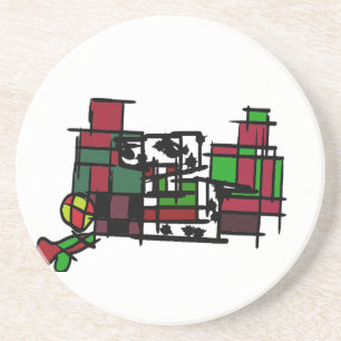 Dalmatian in winter coaster