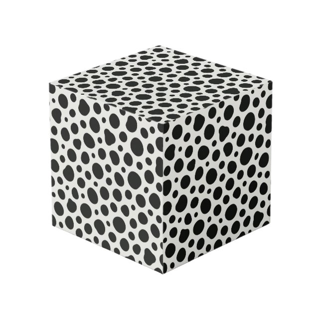 Dalmatian Inspired Design Cube (Front Angled)