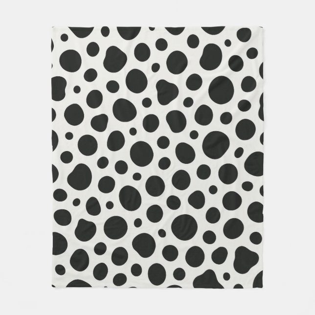 Dalmatian Inspired Design Fleece Blanket (Front)