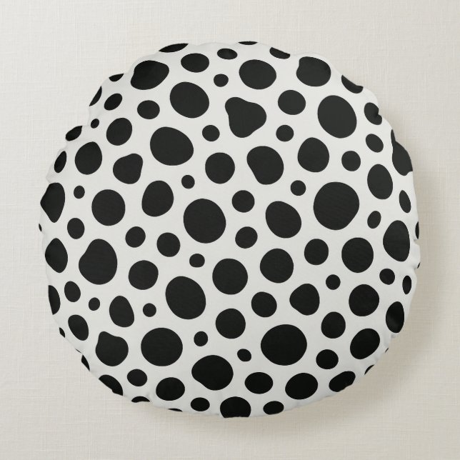 Dalmatian Inspired Design Round Pillow (Front)