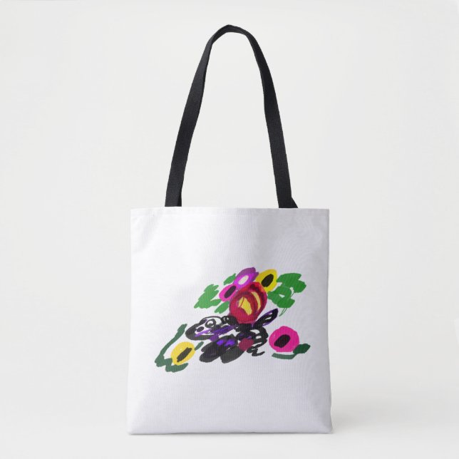 Dalmatian joy flowers  tote bag (Front)