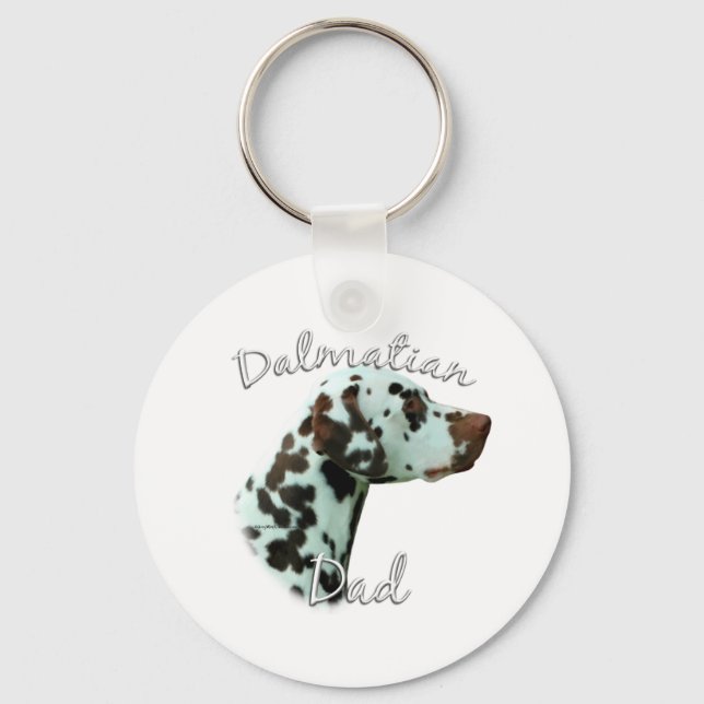 Dalmatian (liver) Dad 2 Keychain (Front)
