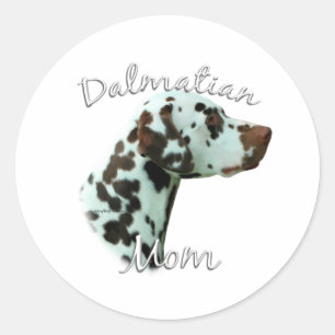 Dalmatian (liver) Mom 2 Classic Round Sticker
