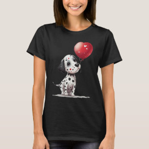 Dalmatian Love Heart for Valentines Day on Dalmati T-Shirt