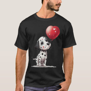Dalmatian Love Heart for Valentines Day on Dalmati T-Shirt