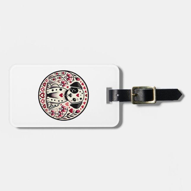 Dalmatian Love Luggage Tag (Front Horizontal)