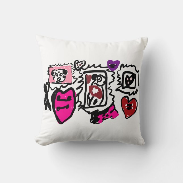 Dalmatian lovely  throw pillow (Front)