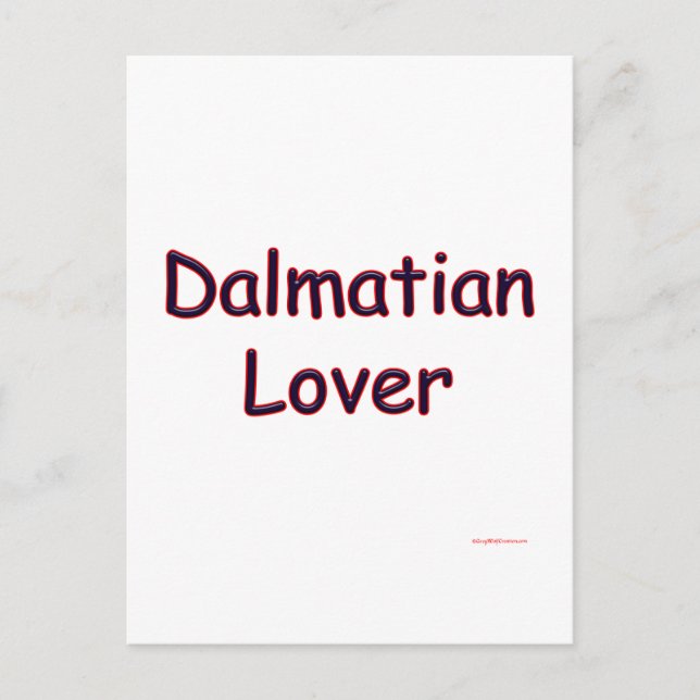 Dalmatian Lover Postcard (Front)