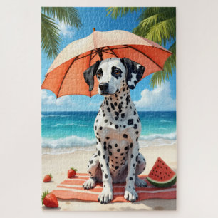 Dalmatian Luxury Beach Scene Jigsaw Puzzle