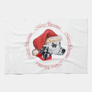Dalmatian Merry Christmas Kitchen Towel