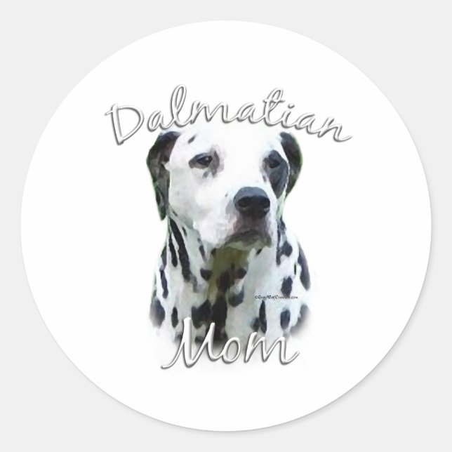 Dalmatian Mom 2 Classic Round Sticker (Front)