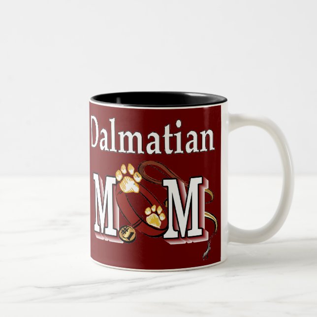 Dalmatian Mom Darks Two-Tone Coffee Mug (Right)