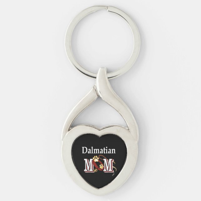 Dalmatian Mom Gifts Keychain (Front)
