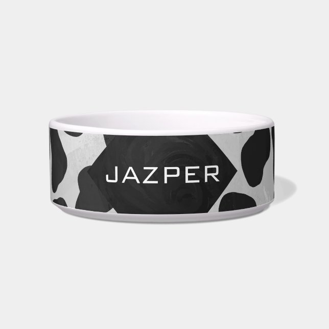 Dalmatian Monogram Black and White Prints Bowl (Front)