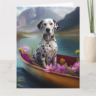 Dalmatian on a Paddle: A Scenic Adventure Card