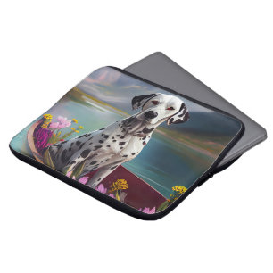 Dalmatian on a Paddle: A Scenic Adventure Laptop Sleeve