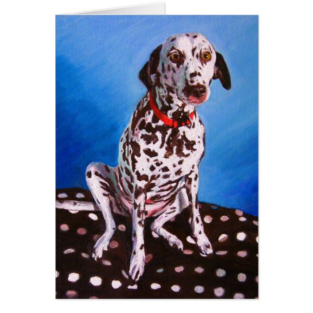 Dalmatian on spotty cushion 2011 (Front)