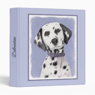 Dalmatian Painting - Cute Original Dog Art Binder