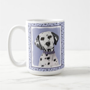 Dalmatian Painting - Cute Original Dog Art Coffee Mug