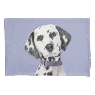 Dalmatian Painting - Cute Original Dog Art Pillowcase