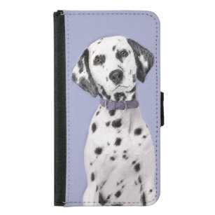 Dalmatian Painting - Cute Original Dog Art Samsung Galaxy S5 Wallet Case