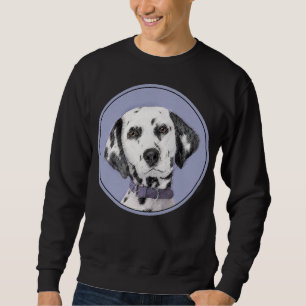 Dalmatian Painting - Cute Original Dog Art Sweatshirt