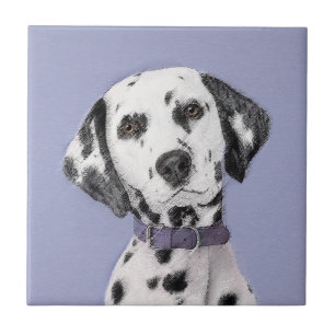 Dalmatian Painting - Cute Original Dog Art Tile