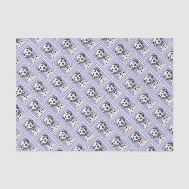 Dalmatian Painting - Cute Original Dog Art Tissue Paper (Front)