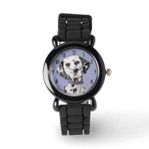 Dalmatian Painting - Cute Original Dog Art Watch