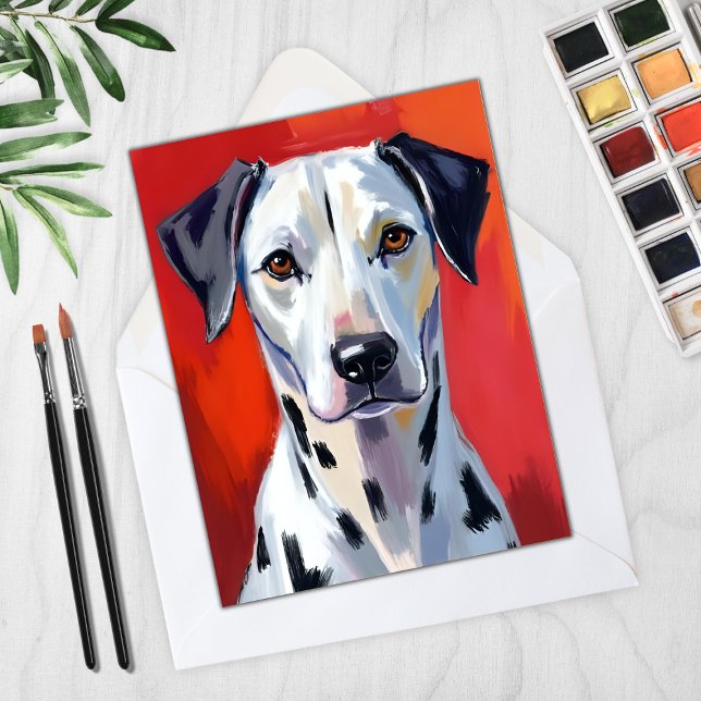 Dalmatian Painting Dog Pet Card (Creator Uploaded)
