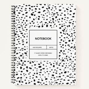 Dalmatian Pattern Black and White Notebook