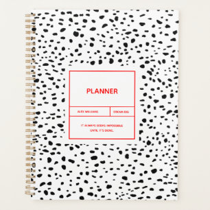 Dalmatian Pattern Black and White Planner